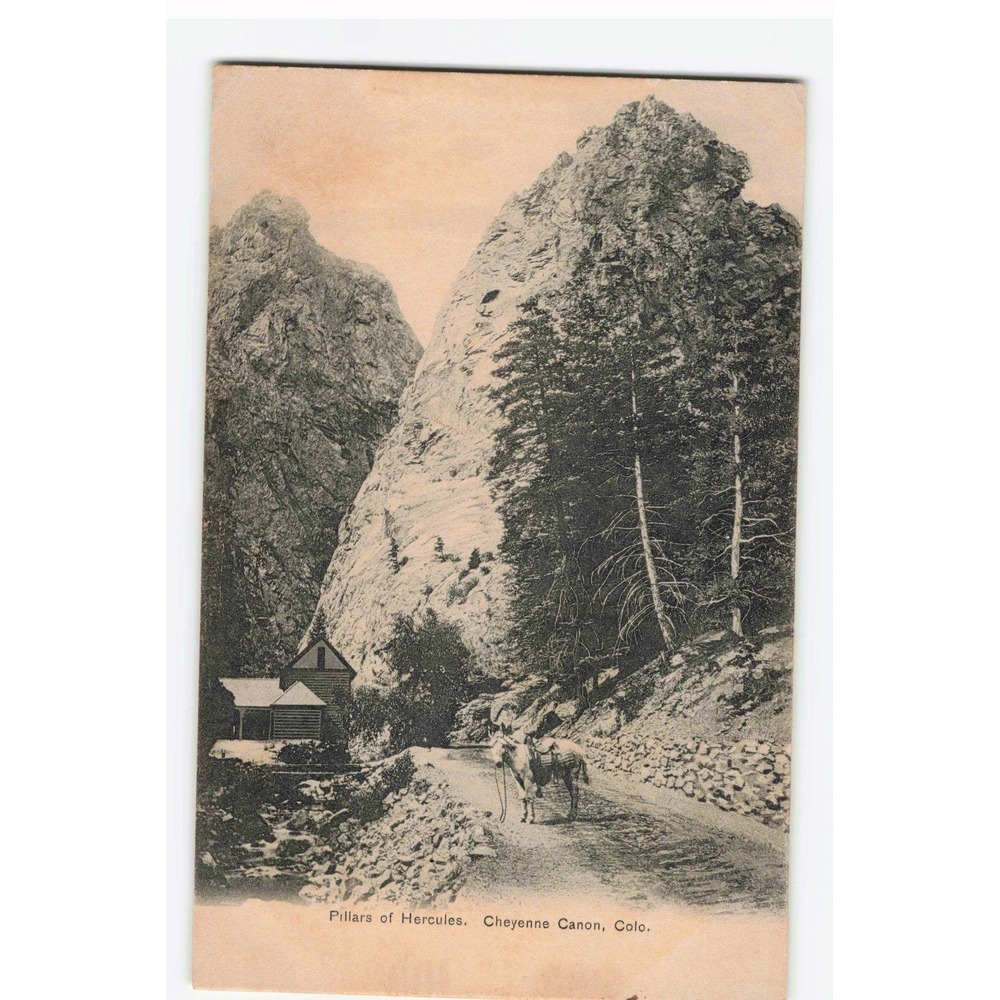 Vintage Pillars of Hercules Cheyenne Canon Colorado Postcard No A 1224 Excelsior